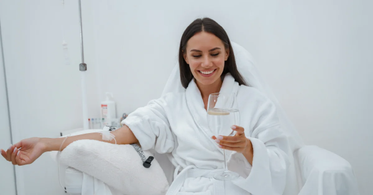 Women receiving IV THERAPY in California