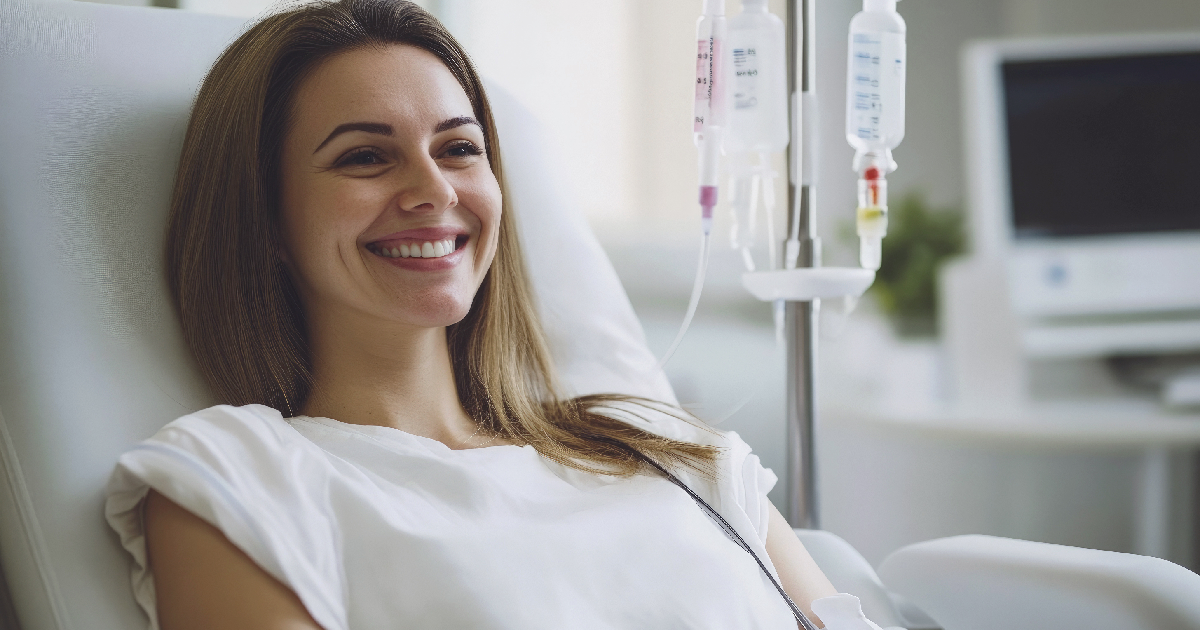 Woman Receiving IV Therapy in Downey, CA | True Bella Medical Aesthetics